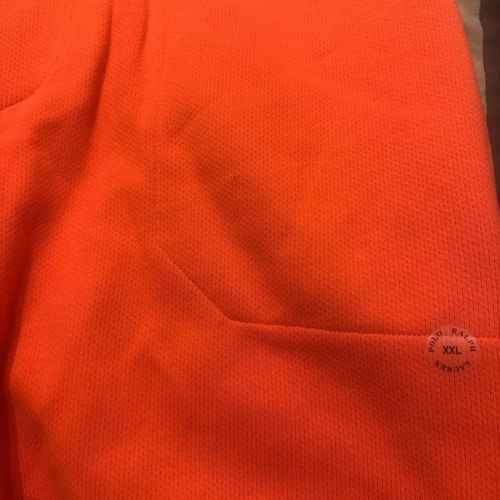 Men’s New Orange Ralph Lauren Terry Shorts Size XXL 2XL - Picture 5 of 11